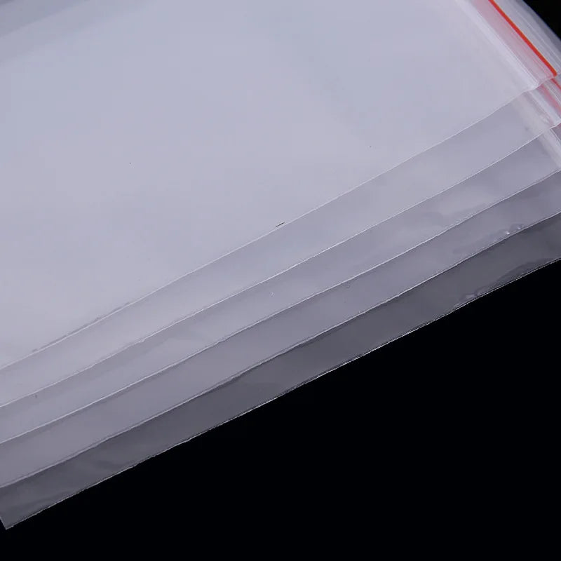 100pcs/lot Zip Lock Plastic Bags Clear Resealable Food storage bags Transparent Opp Plastic Bags Self Adhesive Jewellery Making