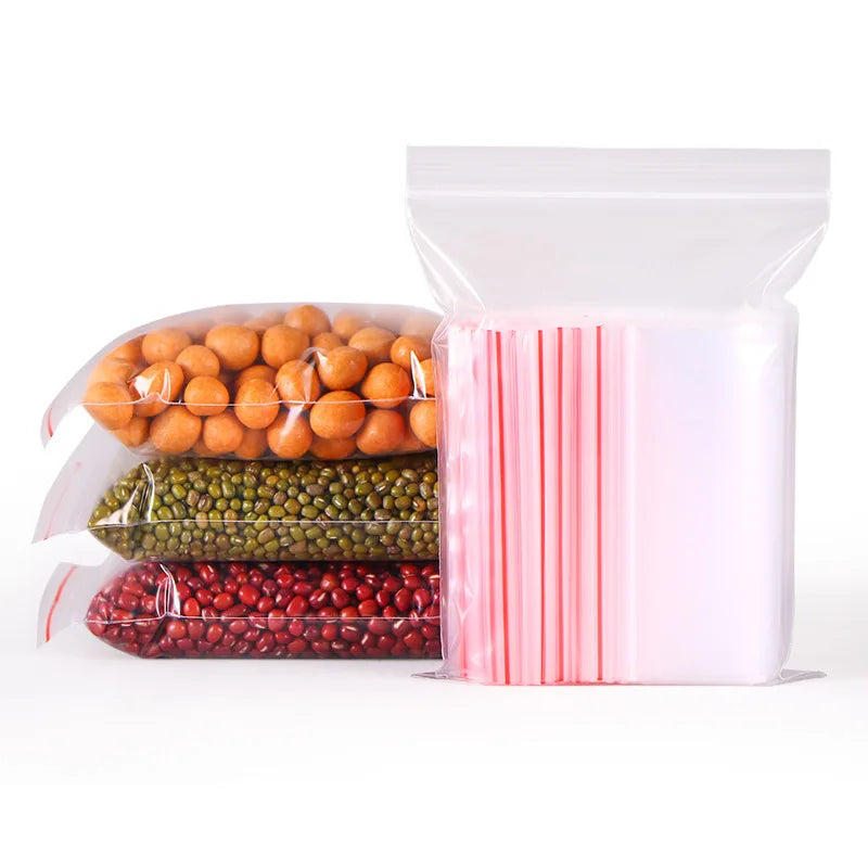 100pcs/lot Zip Lock Plastic Bags Clear Resealable Food storage bags Transparent Opp Plastic Bags Self Adhesive Jewellery Making