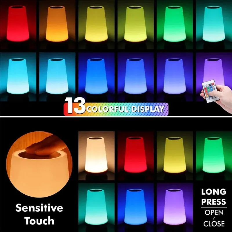 Magic RGB Night Light - 13 Colors Touch and Remote Control