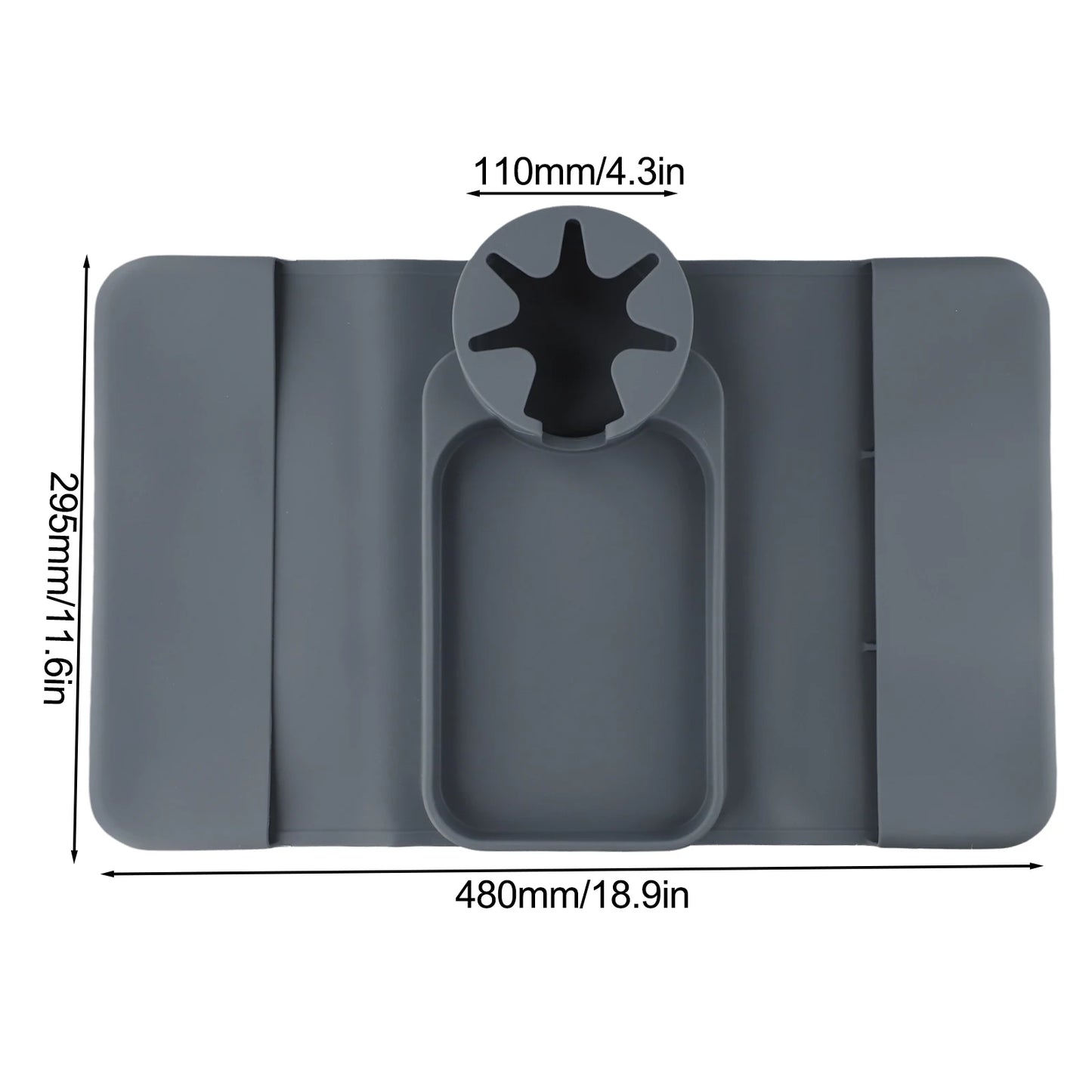 Non Slip Silicone Couch Cup Holder Tray with Side Pockets for Drinks and Remotes Convenient Organizer for Sofa