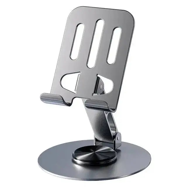 720 Rotating Aluminum Portable Tablet Stand for iPad Adjustable Flexible Folding Lazy Desktop Live Cell Phone Holder Mount