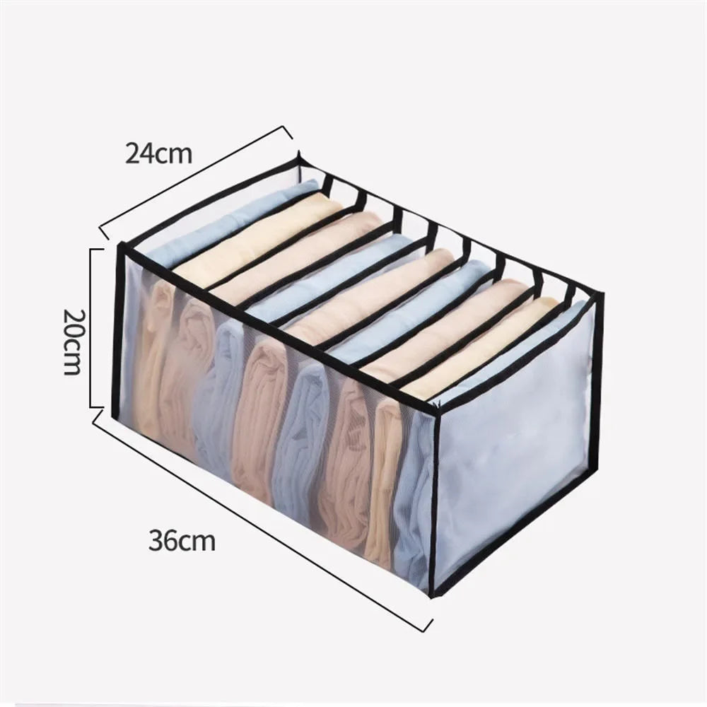 NeatNest™ Foldable Clothes Organizer – 6/7/9/11 Grid Wardrobe Divider