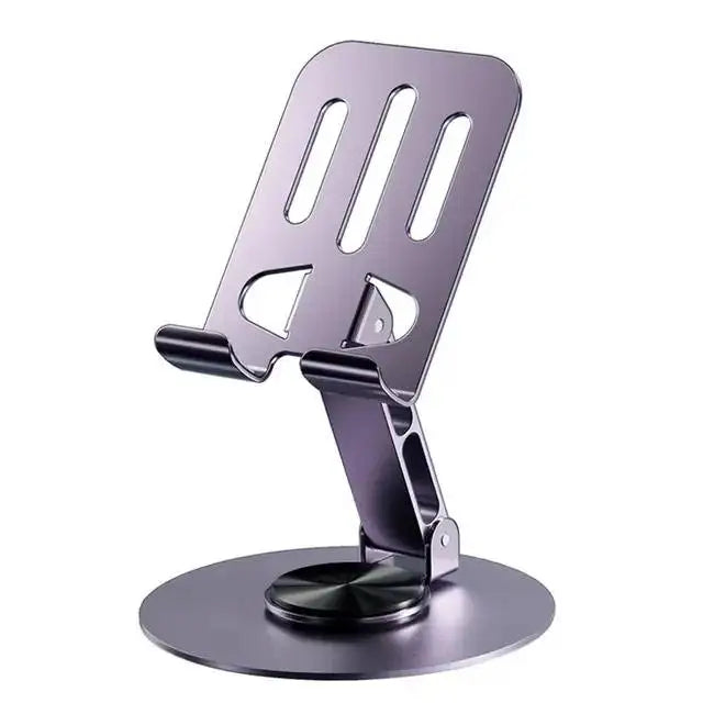 720 Rotating Aluminum Portable Tablet Stand for iPad Adjustable Flexible Folding Lazy Desktop Live Cell Phone Holder Mount