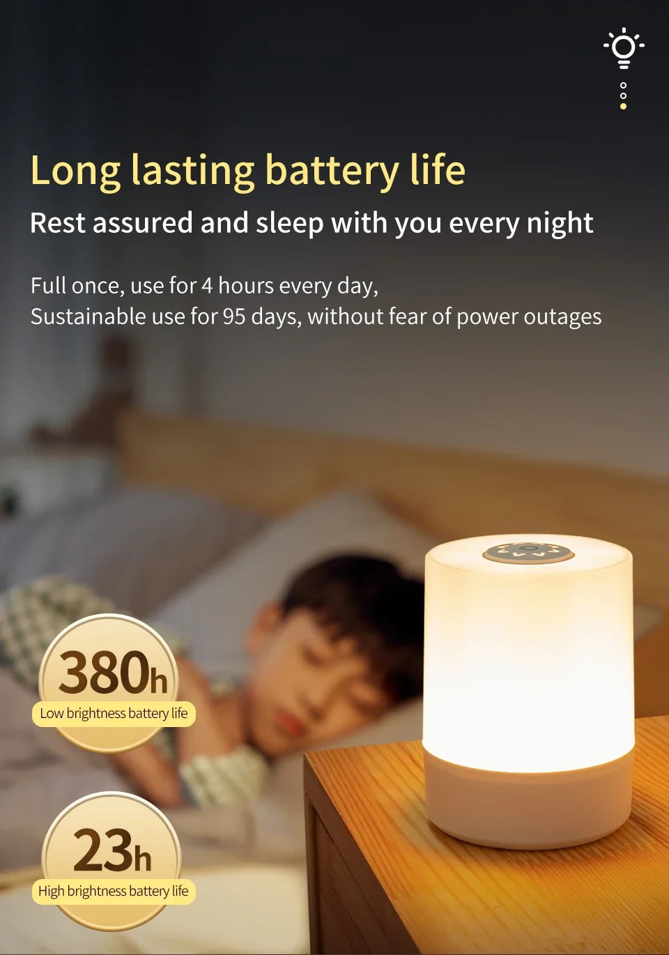 LED Touch Glow Night Light Remote Control Timing Dimming Baby Room Bedroom Lighting Table Lamp Decoration Bedside Sleeping Lamp