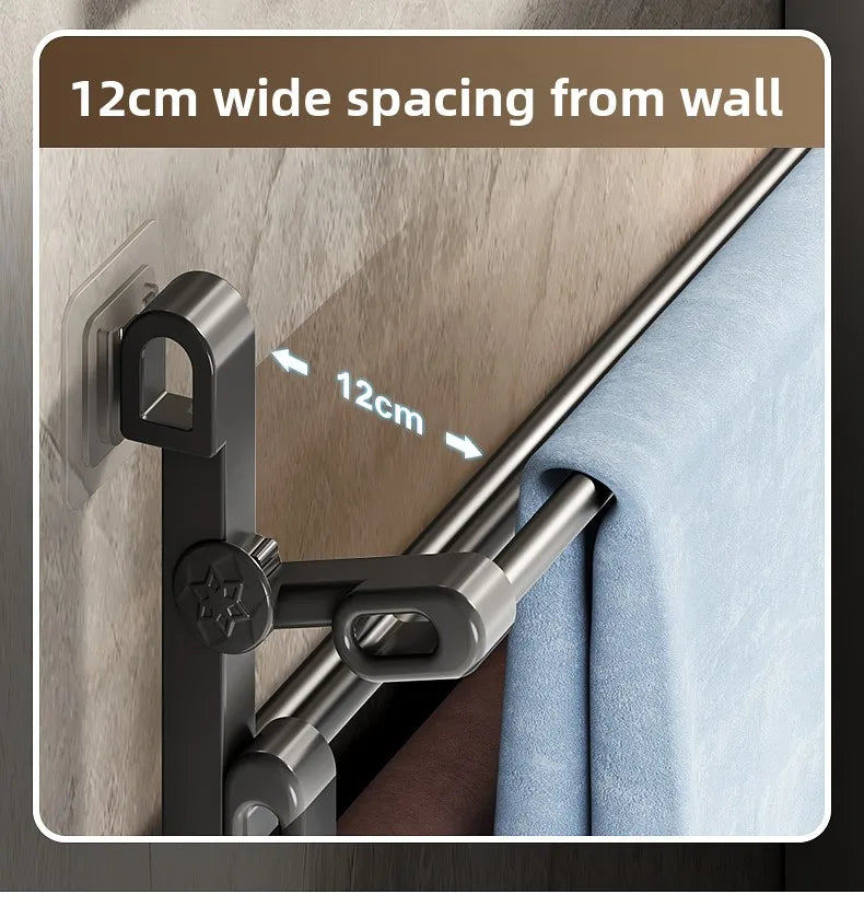 Multi-Functional Wall-Mounted Batoom oe Ra Foldable Metal Storage Organizer for Toiletries And Footwear behind Door