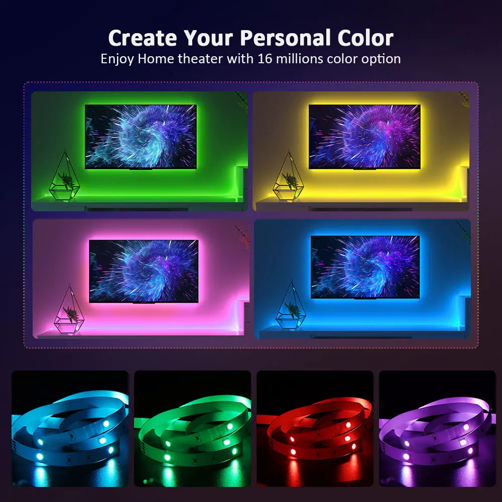 2PCS 1M LED TV backlight App Control USB LED STRIP LIGHT
