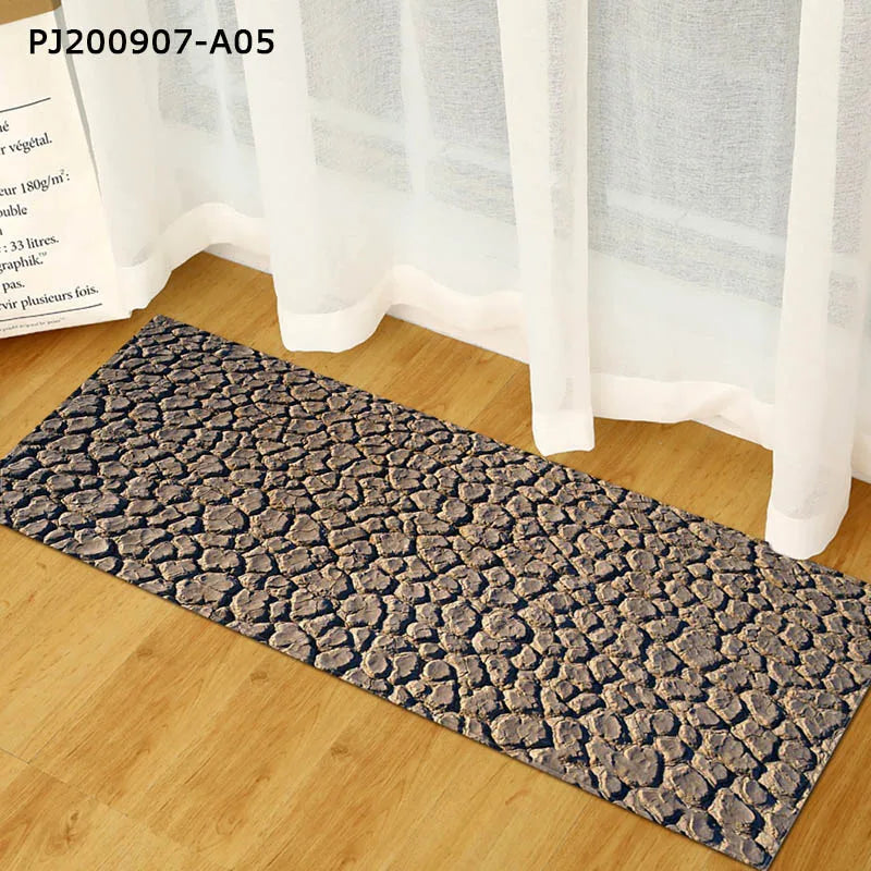 7mm Soft 3D Long Kitchen Anti-slip Mat Bath Carpet Floor Mat Home Entrance Doormat Absorbent Living Room Floor Mats Kitchen Rug