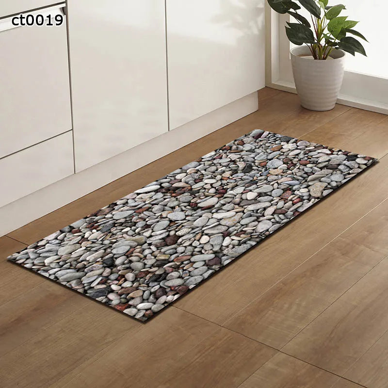 7mm Soft 3D Long Kitchen Anti-slip Mat Bath Carpet Floor Mat Home Entrance Doormat Absorbent Living Room Floor Mats Kitchen Rug