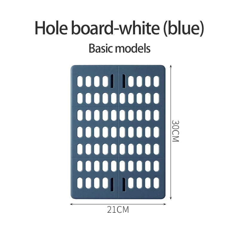 Hole Board Wall Shelf Hooks Self-adhesive Storage Rack Desk Organizer Room Organization Various Home Storage Accessories