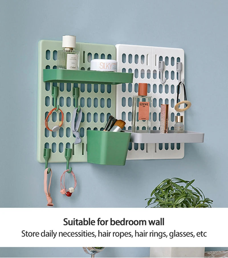 Hole Board Wall Shelf Hooks Self-adhesive Storage Rack Desk Organizer Room Organization Various Home Storage Accessories