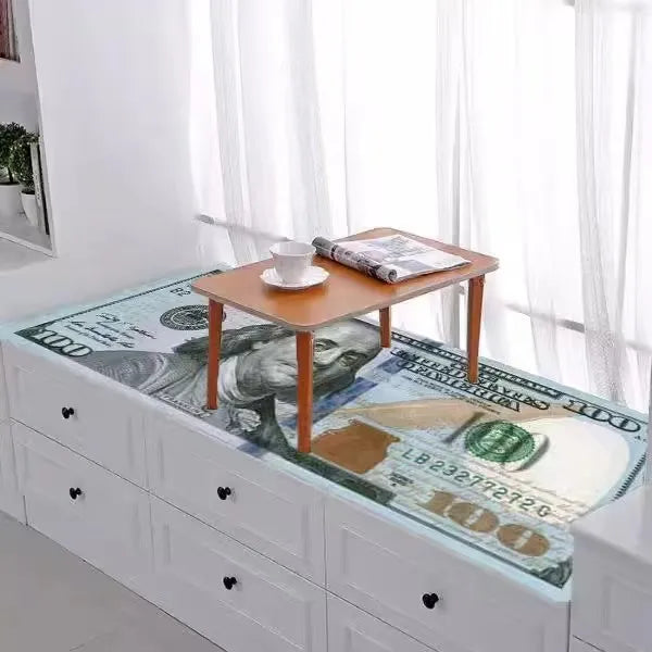 Euro Dollar Rug Bedroom Living Room Carpet Hallway Long Strip 3D Carpet Anti-slip Floor Mat Soft Kitchen Mat Home Room Decoratio