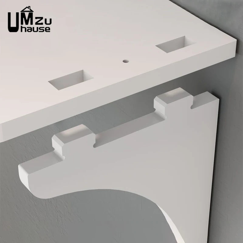 Wall Mount Floating Shelf WiFi Router Storage Removable Hidden Bracket TV Set Top Box Hanging Holder No Drill Hooks Organizer