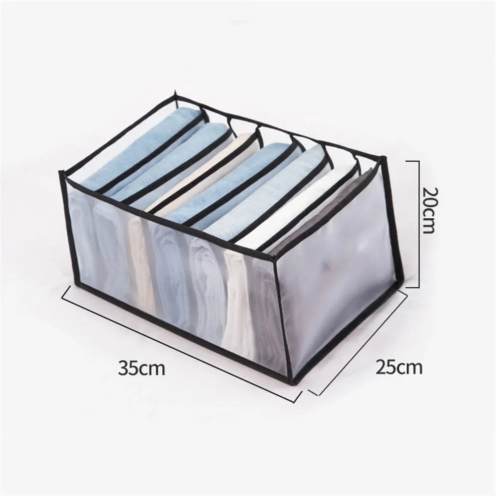 NeatNest™ Foldable Clothes Organizer – 6/7/9/11 Grid Wardrobe Divider