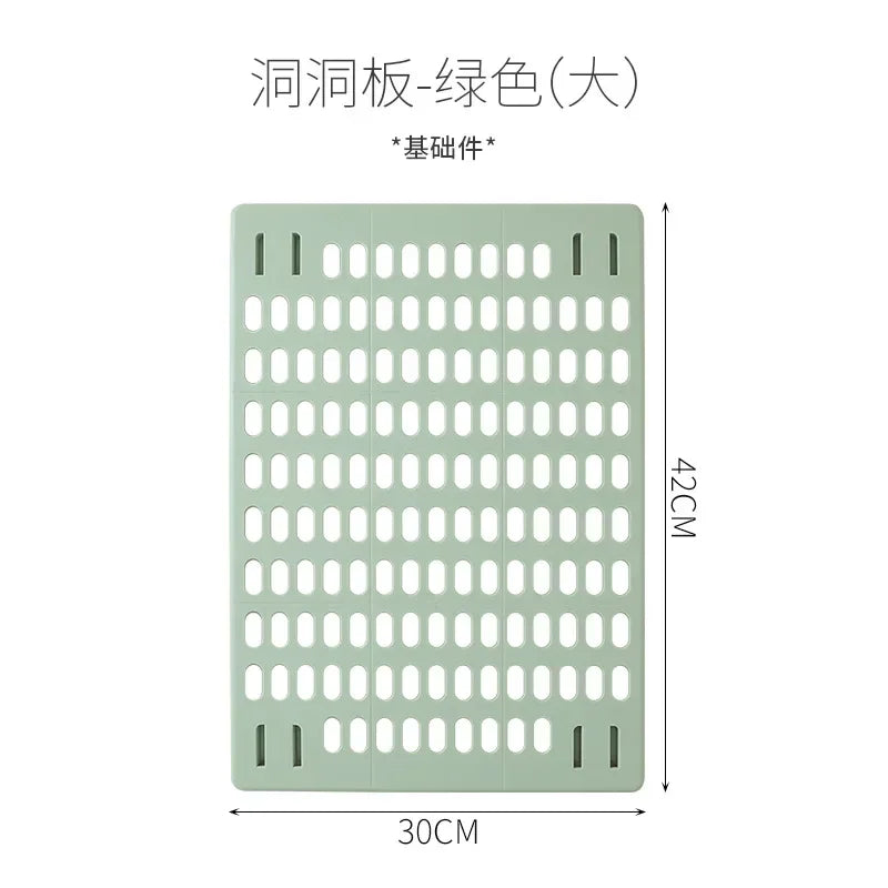 Hole Board Wall Shelf Hooks Self-adhesive Storage Rack Desk Organizer Room Organization Various Home Storage Accessories