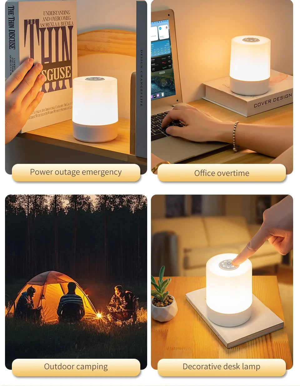 LED Touch Glow Night Light Remote Control Timing Dimming Baby Room Bedroom Lighting Table Lamp Decoration Bedside Sleeping Lamp