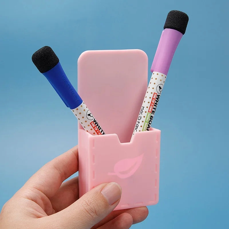 New Macaron Whiteboard Pen Storage Box Magnetic Hanging Suction Pen Holder Blackboard Wall Hanging Magnetic Graffiti Brush Box
