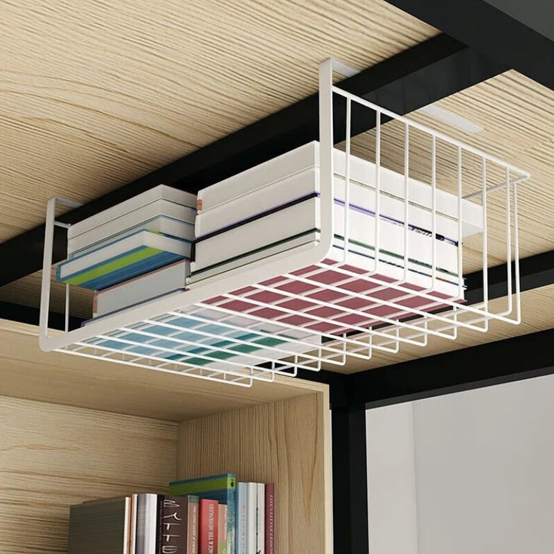 Multi Functional Perforated Kitchen Bathroom Storage Hanging Basket Storage Rack Iron Bottom Hanging Basket Hanging Wire Basket