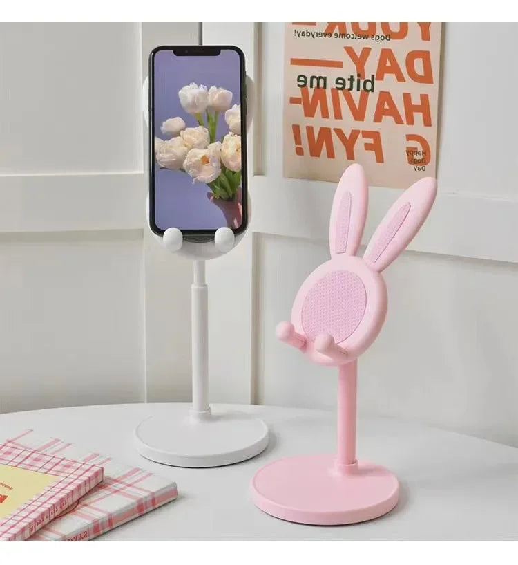 Mobile desktop stand mini cute cartoon bunny tablet universal stand adjustable telescopic lifting lazy stand