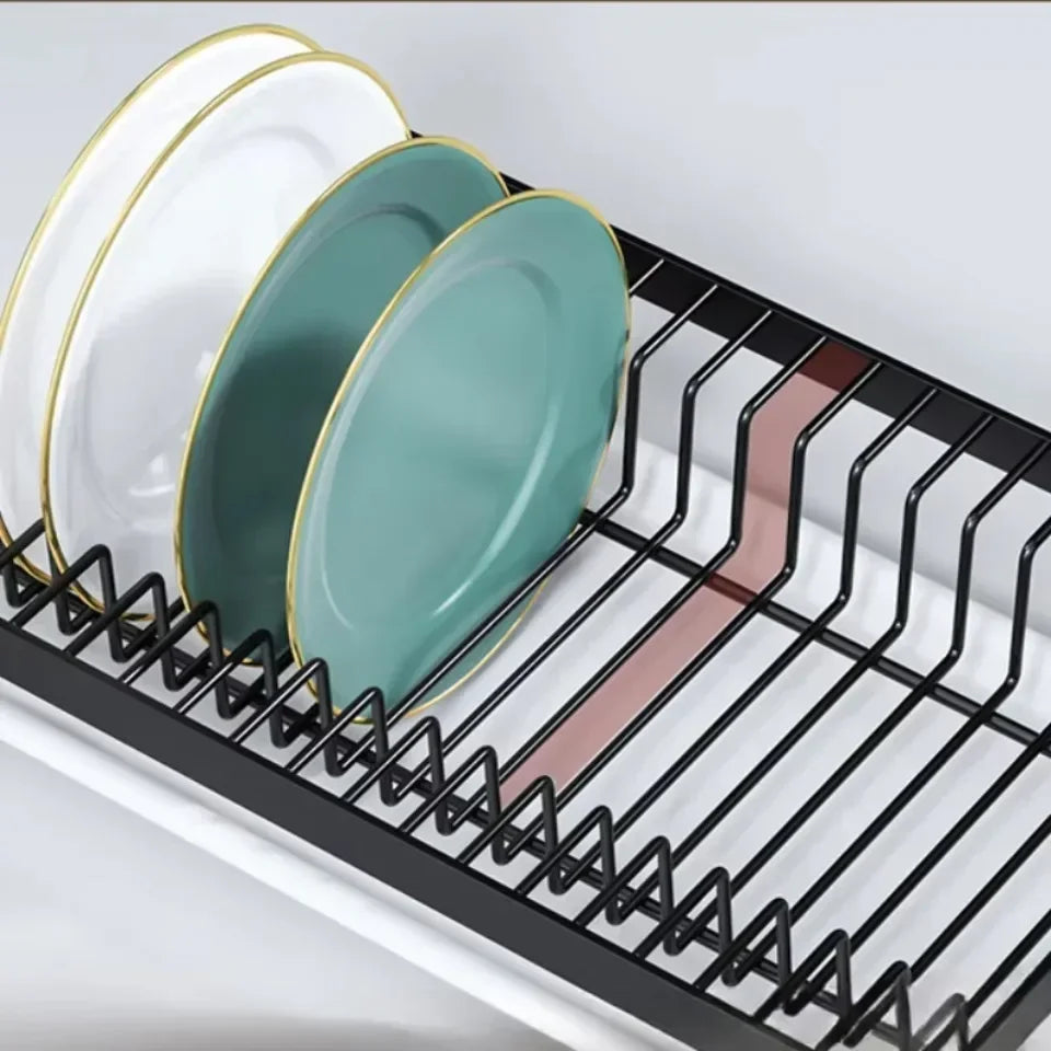 Dish Drying Rack Bowl Racks Large Rust-proof Dish Drainer with Utensil Holder 3 Layer Secure Kitchen Utensil Storage Drainboard