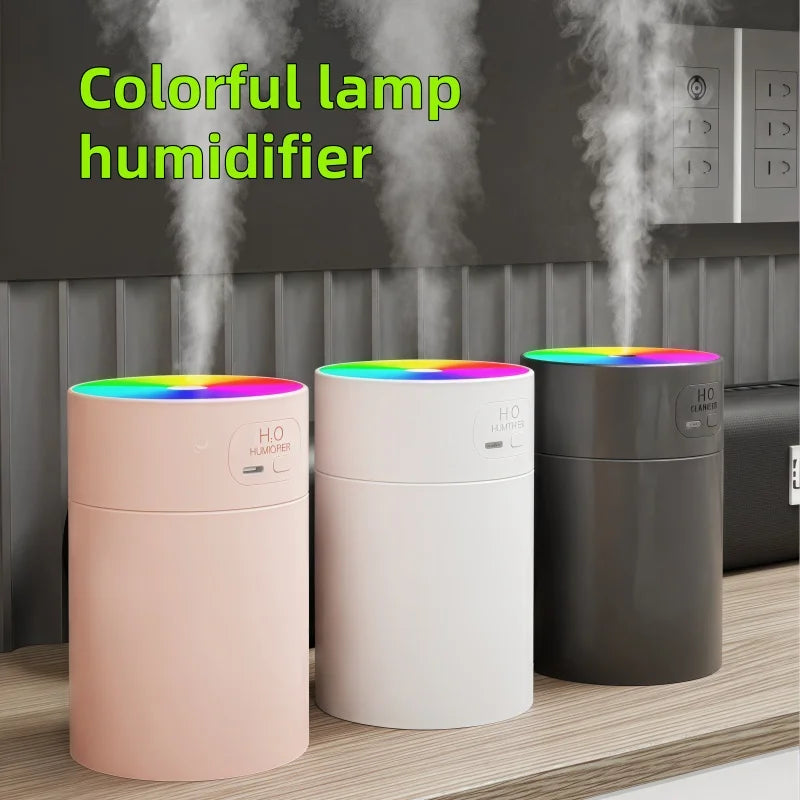 200ML Car Air Humidifier Portable Mini Spray Mist Humidifier with LED Light USB Powered Essential Oil Diffuser For Bedroom Home