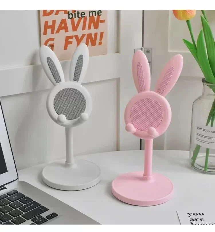 Mobile desktop stand mini cute cartoon bunny tablet universal stand adjustable telescopic lifting lazy stand