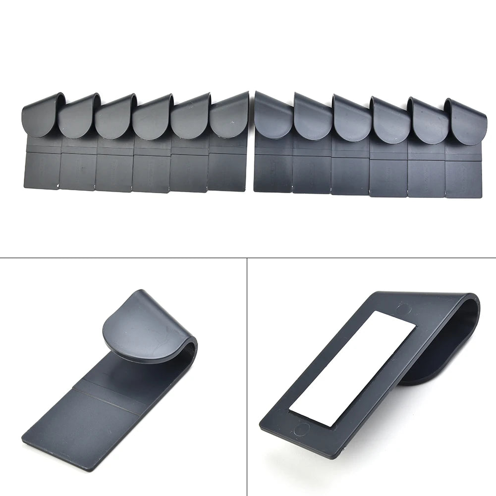 12Pcs Pot Lid Holder Wall-Mounted Hanging Holder For Pan Pot Cover Rack Plastic Pot Cover Racks Kitchen Accessories