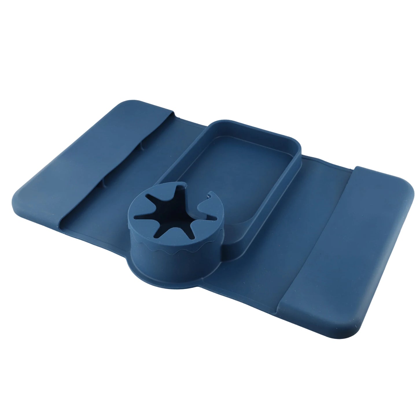 Non Slip Silicone Couch Cup Holder Tray with Side Pockets for Drinks and Remotes Convenient Organizer for Sofa