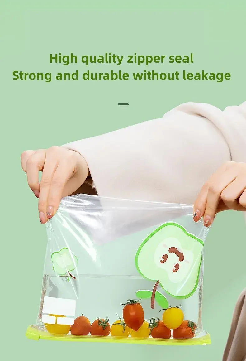 Reusable Zip Lock Bag Food Grade Transparent Storage Bag Refrigerator Fresh-keeping Bag Food Sealed Fruit Food Freezing Special