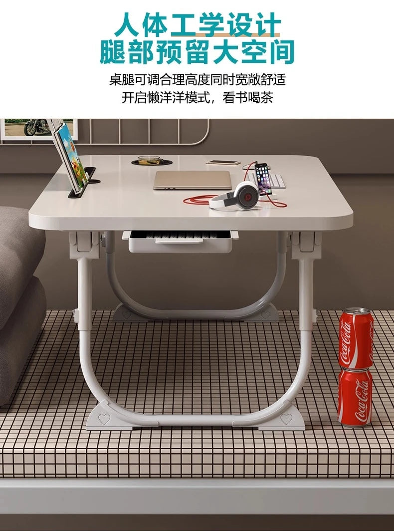 Folding Minimalist Corner Adjustable Portable Office Laptop Standing Desk Modern Ergonomic Lap L-Shaped Gaming Computer Bed