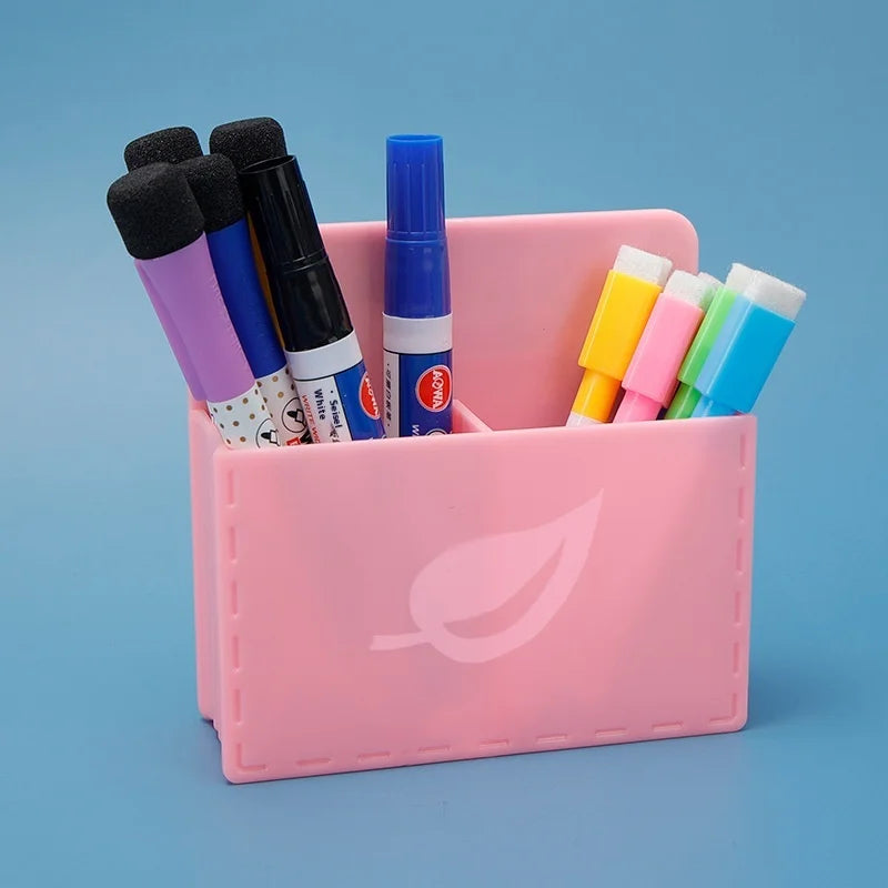 New Macaron Whiteboard Pen Storage Box Magnetic Hanging Suction Pen Holder Blackboard Wall Hanging Magnetic Graffiti Brush Box