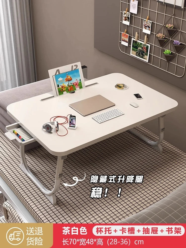 Folding Minimalist Corner Adjustable Portable Office Laptop Standing Desk Modern Ergonomic Lap L-Shaped Gaming Computer Bed