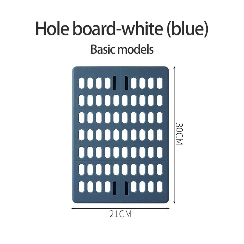 Hole Board Wall Shelf Hooks Self-adhesive Storage Rack Desk Organizer Room Organization Various Home Storage Accessories