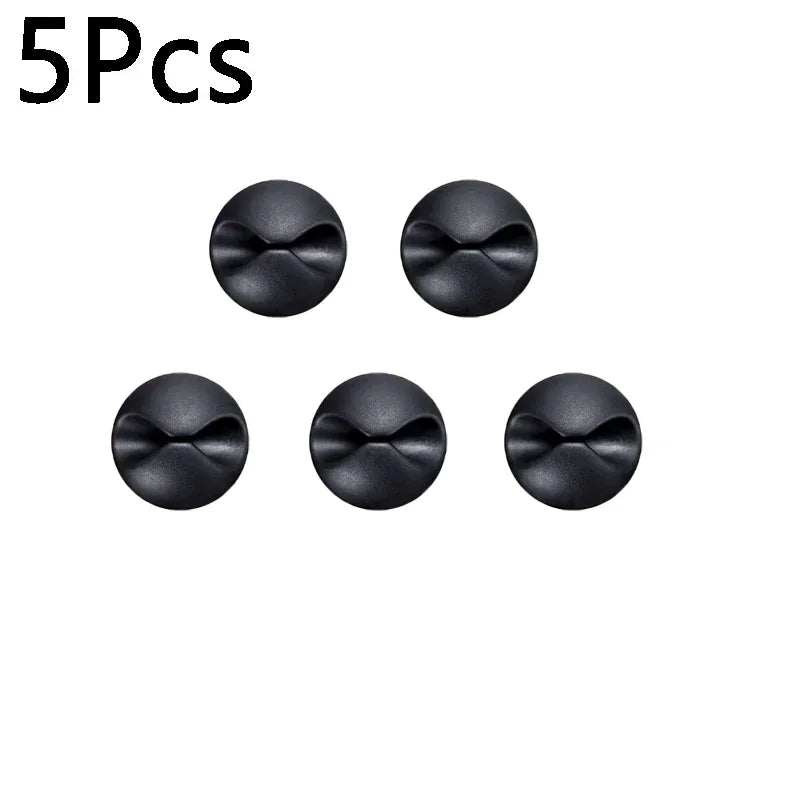 Self Adhesive Cable Clips Silicone USB Cable Organizer USB Charging Cable Winder Office Desktop Management Clips Cables Holder