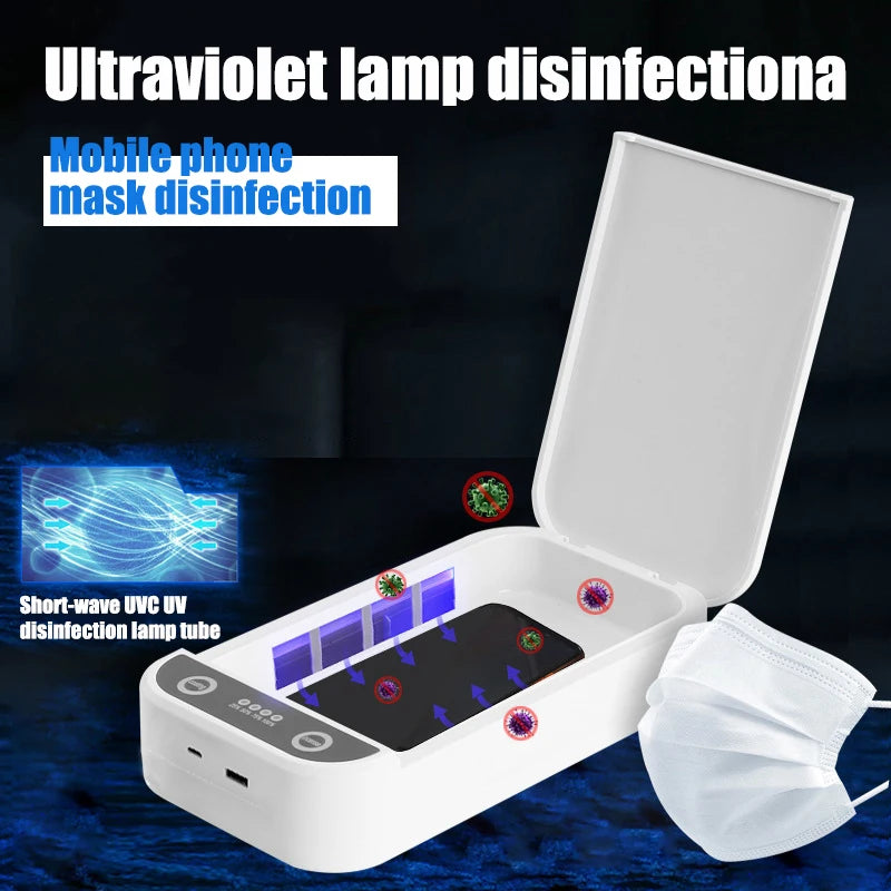 Disinfection Box UV 10w Multifunctional Mobile Phone Wireless Charger Disinfection Box Fully Sealed White Cleaning Box