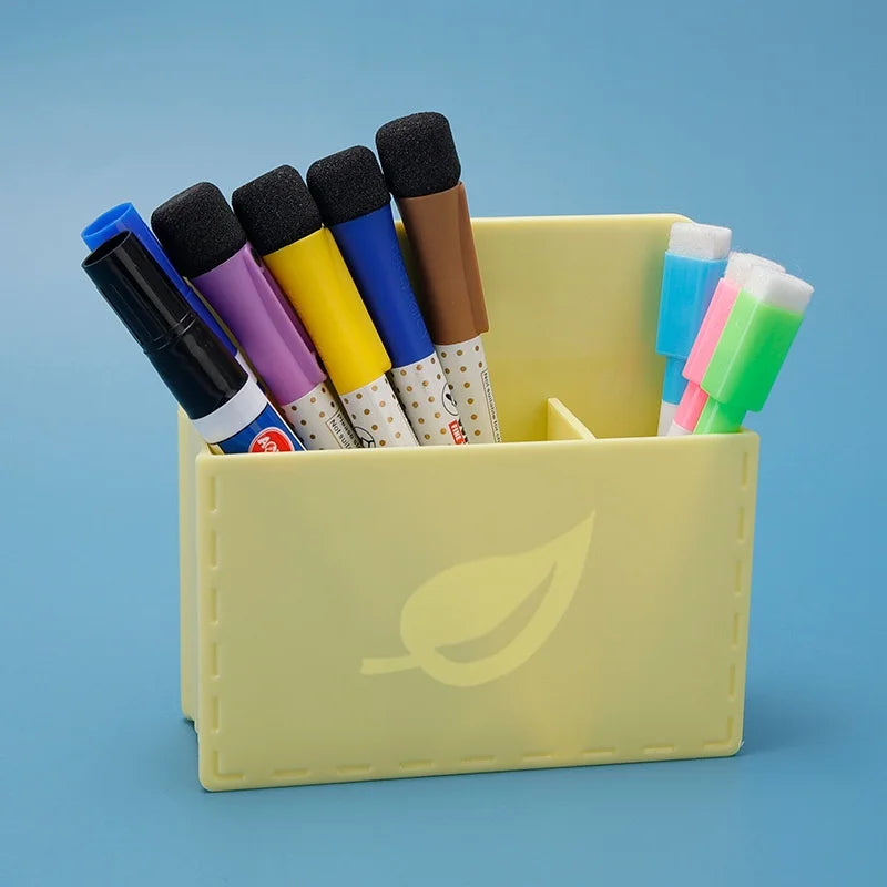 New Macaron Whiteboard Pen Storage Box Magnetic Hanging Suction Pen Holder Blackboard Wall Hanging Magnetic Graffiti Brush Box