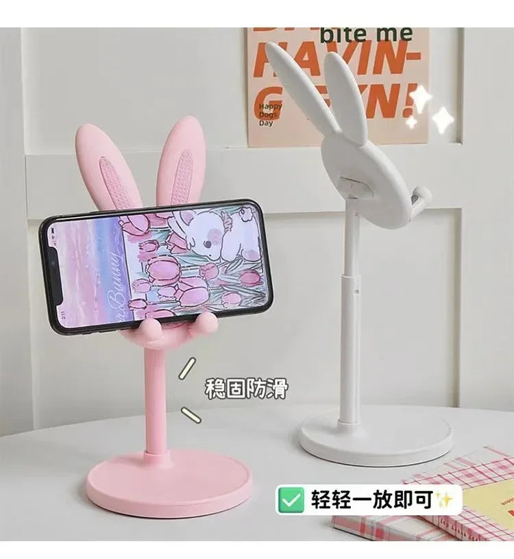 Mobile desktop stand mini cute cartoon bunny tablet universal stand adjustable telescopic lifting lazy stand