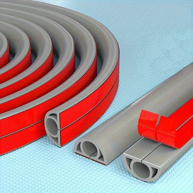 1Pc 1/3Meter Cord Management Channel,Invisible Decorative Wire Cover, Anti-Step Protector, Adhesive Soft Cable Raceway with Cap