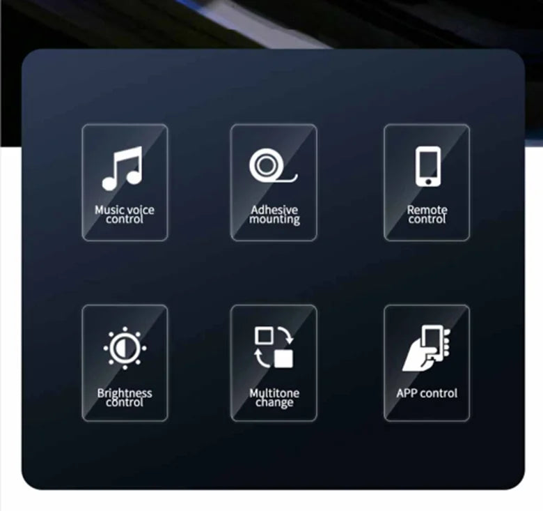 LED Car Interior Ambient Foot Strip Light Kit Accessories Backlight Remote App Music Control Auto RGB Decorative Lamp