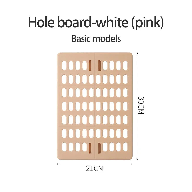 Hole Board Wall Shelf Hooks Self-adhesive Storage Rack Desk Organizer Room Organization Various Home Storage Accessories