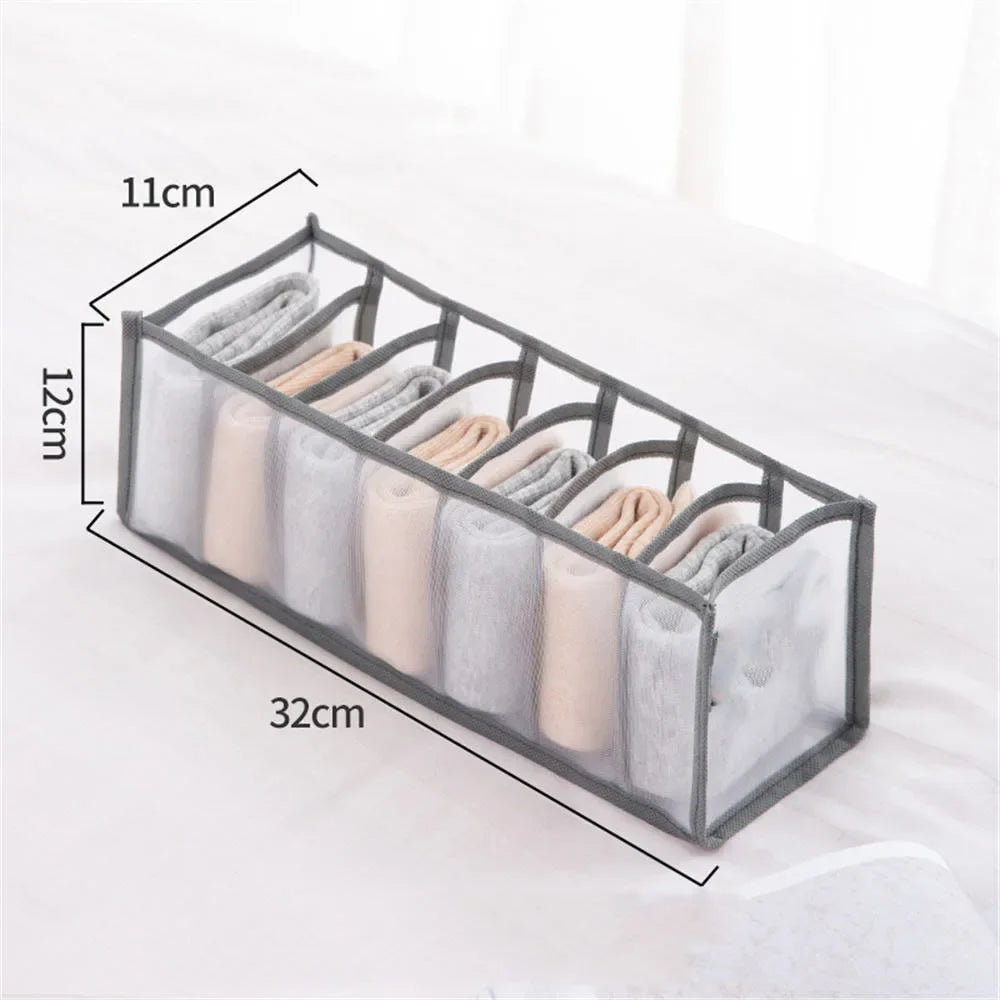 NeatNest™ Foldable Clothes Organizer – 6/7/9/11 Grid Wardrobe Divider