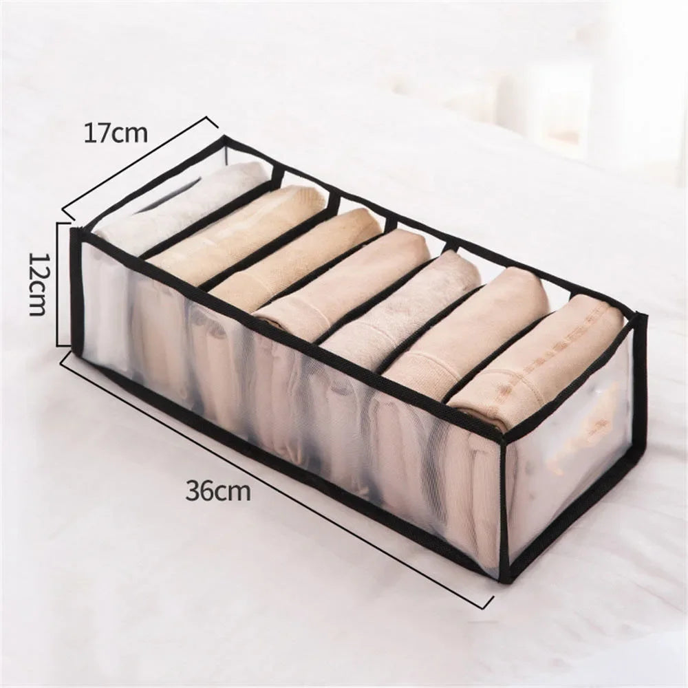 NeatNest™ Foldable Clothes Organizer – 6/7/9/11 Grid Wardrobe Divider