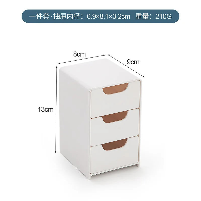 White Makeup Vanity Storage Box for Jewelry Organizer Wall Mounted Cosmetic Display Shelf Dressing Table Organization