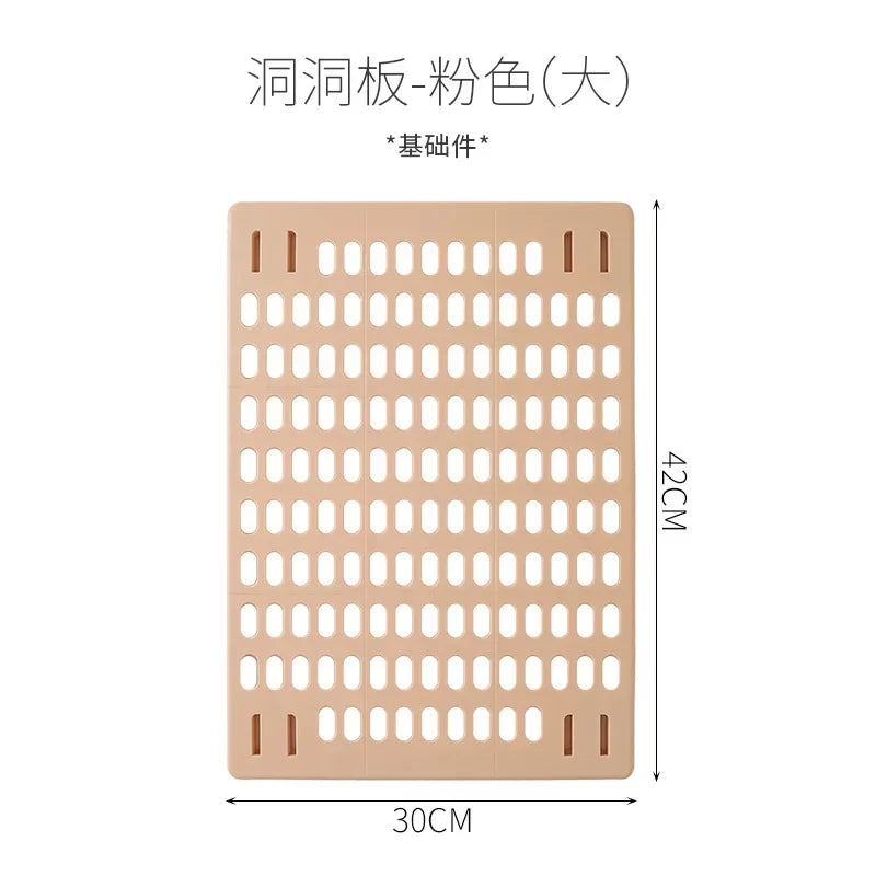 Hole Board Wall Shelf Hooks Self-adhesive Storage Rack Desk Organizer Room Organization Various Home Storage Accessories