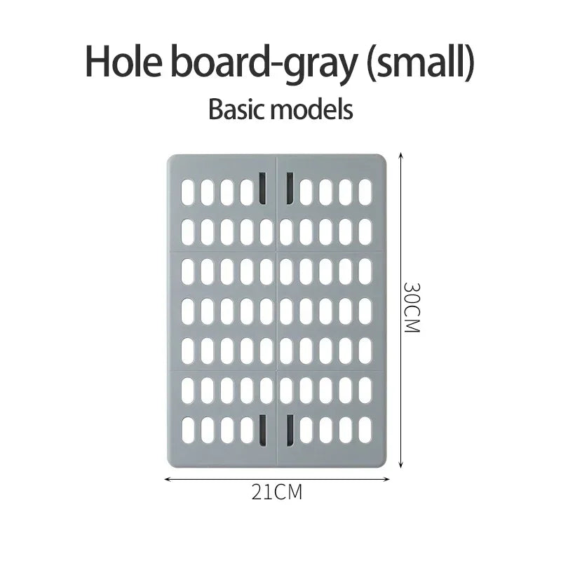 Hole Board Wall Shelf Hooks Self-adhesive Storage Rack Desk Organizer Room Organization Various Home Storage Accessories