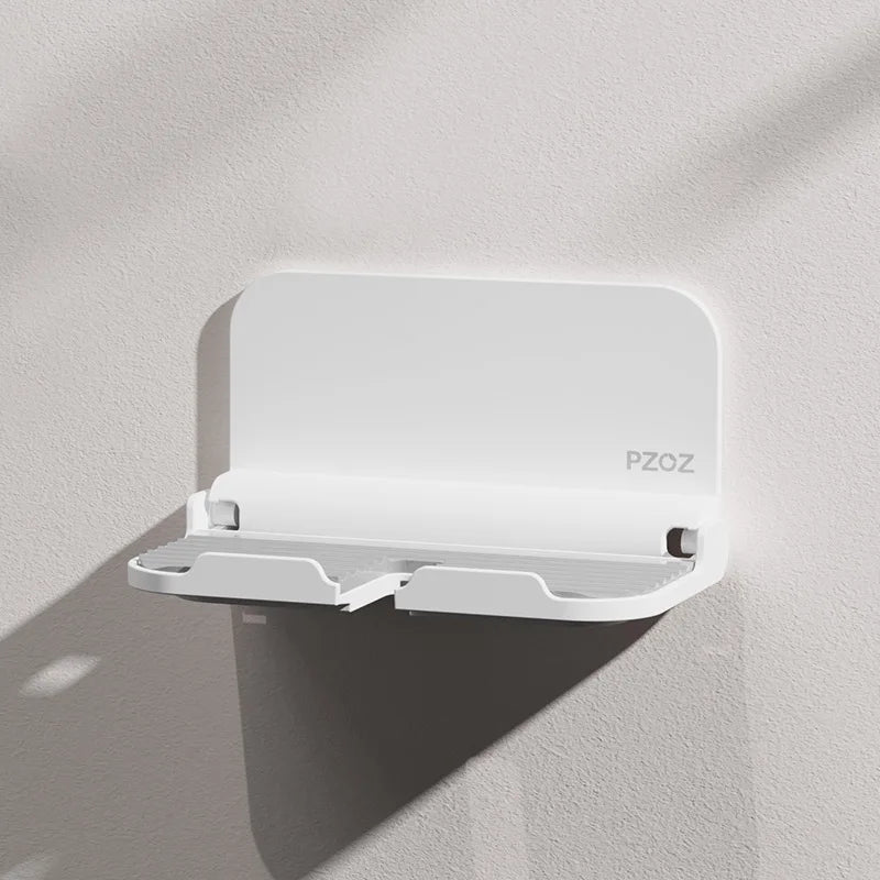 PZOZ Wall Mount Holder Charger Hook Hanging Stand Bracket Dock Mobile Phone Tablet Holder Pasted on Wall Foldable Shower Holder