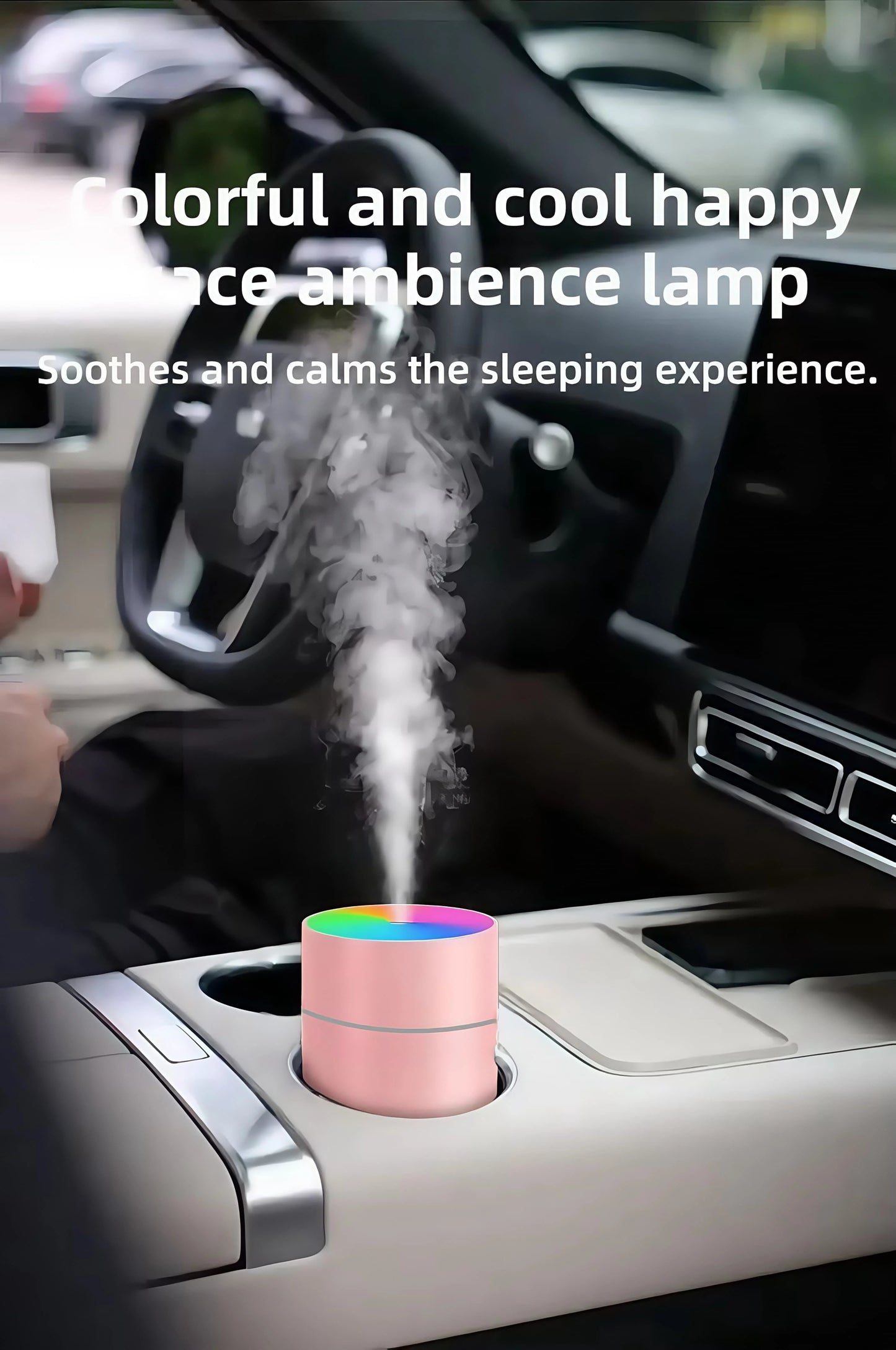 200ML Car Air Humidifier Portable Mini Spray Mist Humidifier with LED Light USB Powered Essential Oil Diffuser For Bedroom Home