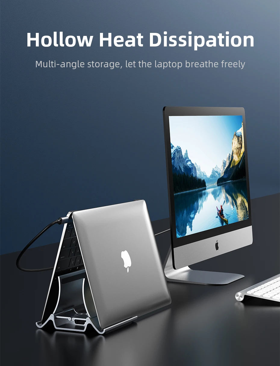 CABLETIME Vertical Laptop Stand Desktop Gravity Holder Notebook Support For MacBook Pro Air Surface HP Dell   iPad Tablet Stand