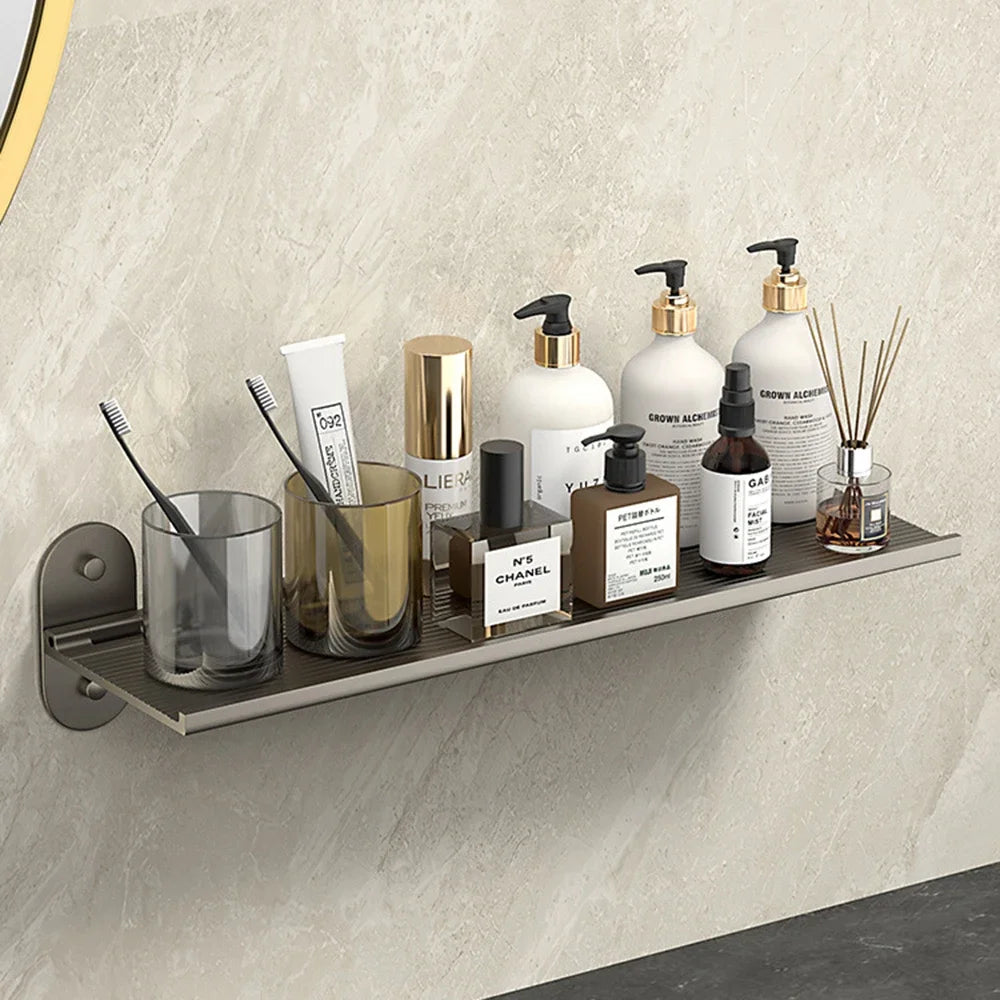 Bathroom Shelf Storage Rack Punch-Free Alumimum Foldable Shelf for Wall Bathroom Wash Basin Cosmetics Storage Organizers Shelves