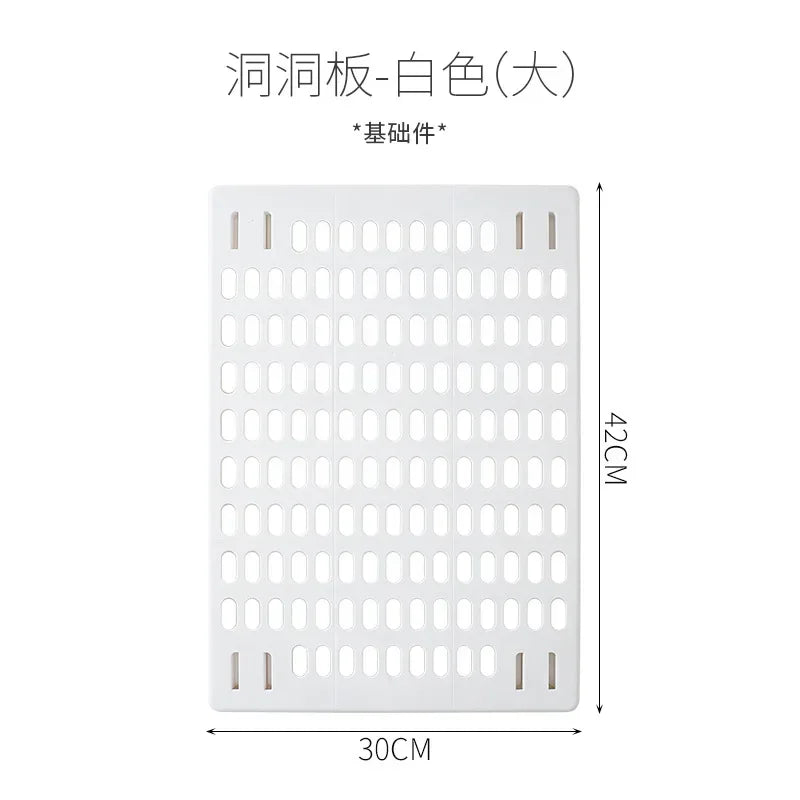 Hole Board Wall Shelf Hooks Self-adhesive Storage Rack Desk Organizer Room Organization Various Home Storage Accessories
