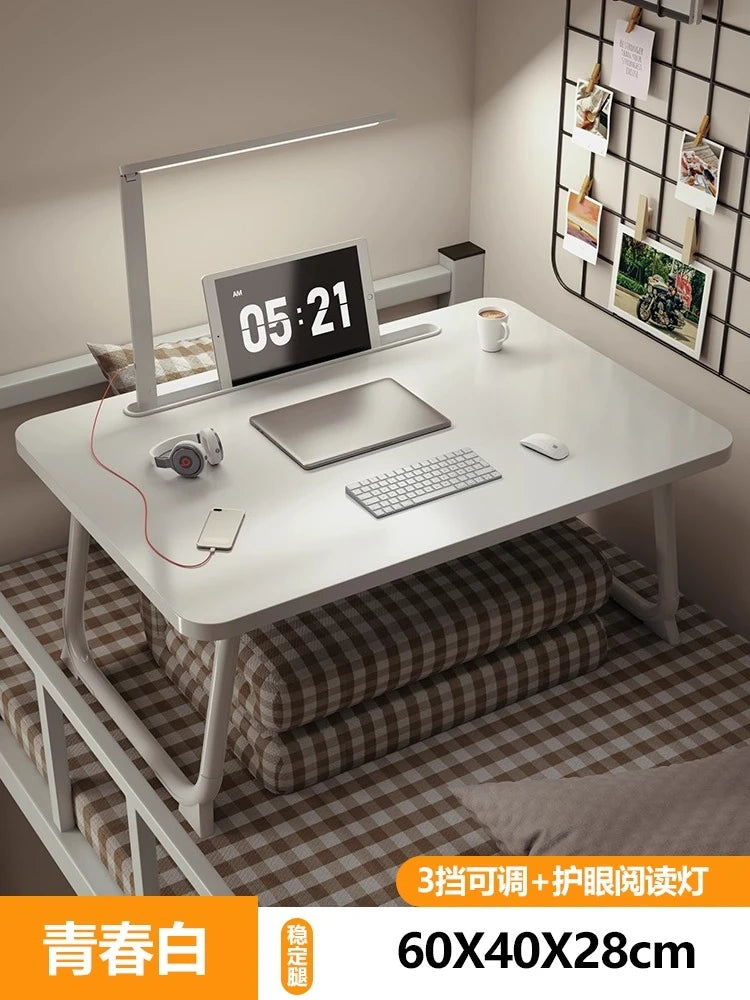 Folding Minimalist Corner Adjustable Portable Office Laptop Standing Desk Modern Ergonomic Lap L-Shaped Gaming Computer Bed
